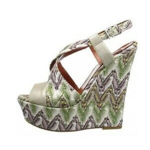 Missoni Woven Chevron Tapestry Platform Wedge